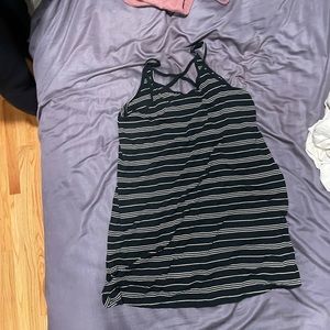 Flowy striped spaghetti strap dress